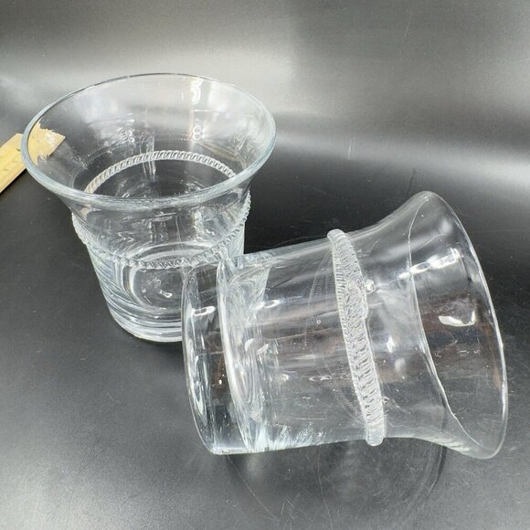 JULISKA GLASSWARE Amalia Clear Hand Blown Tumbler Drinking Glasses Set 2 Swirls - Picture 14 of 16